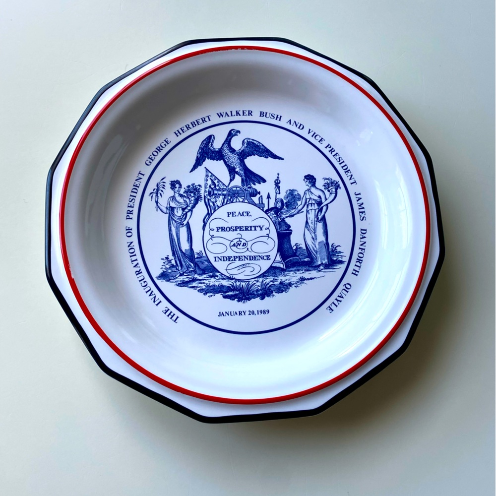 Inauguration Bicentennial President George Bush 1989 Quayle Mottahedeh Plate
